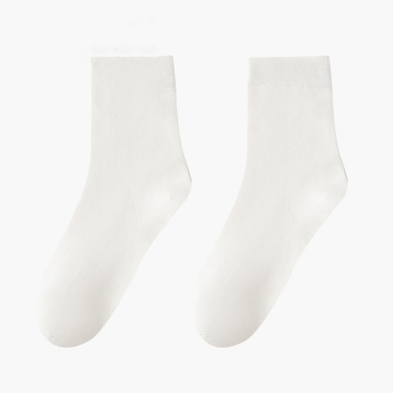 Skin Friendly Breathable Quarter Socks(8 Pairs) - White - EU42-48(US8.5-13) - image 9