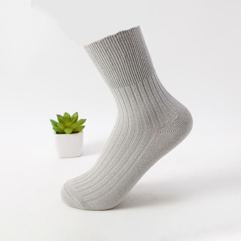 Cotton Soft Quarter Socks(8 Pairs) - Grey - EU37-40(US4-7) - image 3