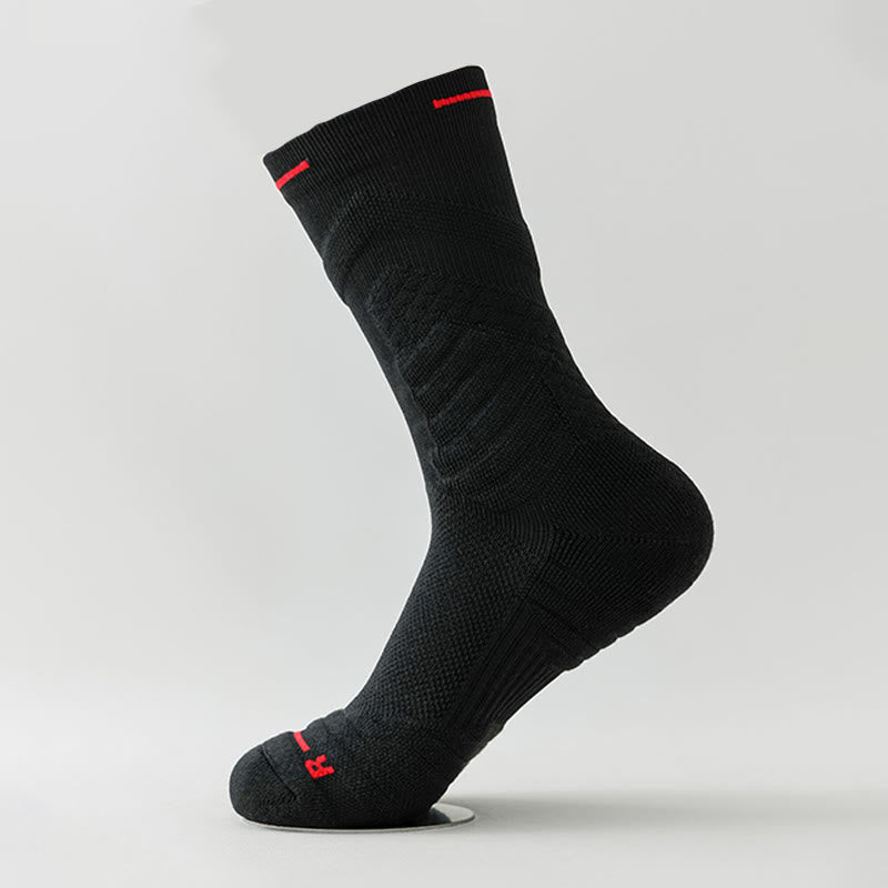 Plus Size Anti Friction Quarter Compression Socks(6 Pairs) - Black - EU40-44(US7-10) - image 14