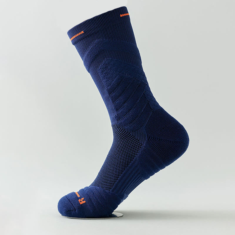 Plus Size Anti Friction Quarter Compression Socks(6 Pairs) - Navy Blue - EU40-44(US7-10) - image 18