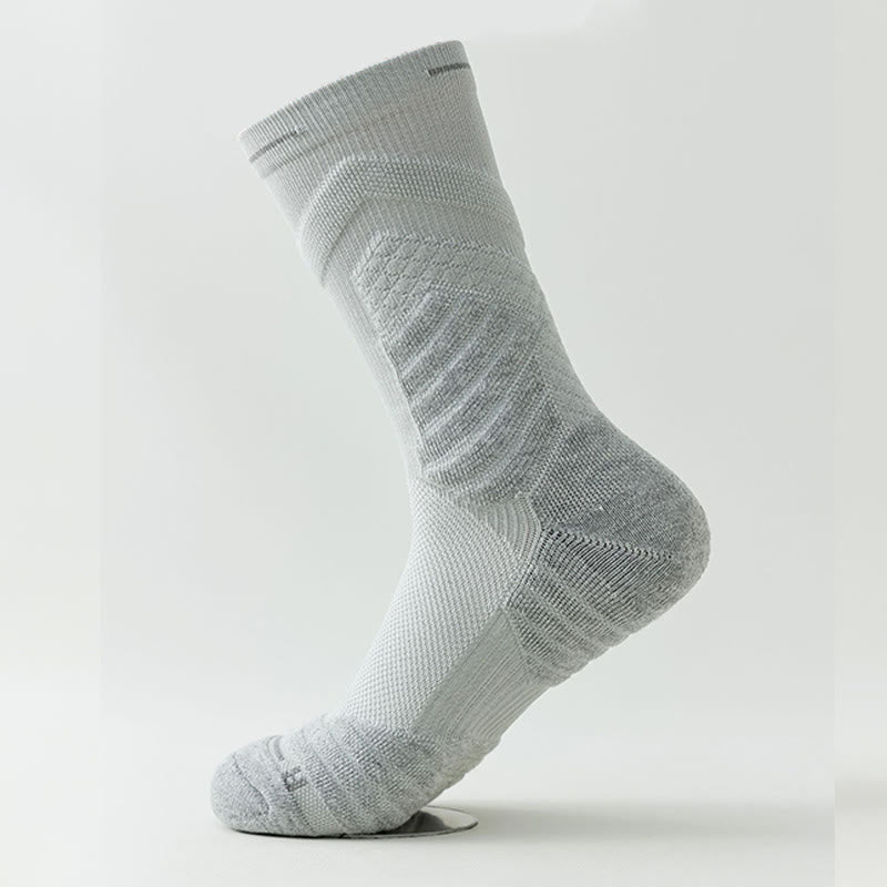 Plus Size Anti Friction Quarter Compression Socks(6 Pairs) - Grey - EU40-44(US7-10) - image 15