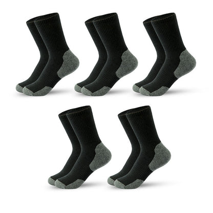 Plus Size Mountain Sports Quarter Compression Socks(5 Pairs) - Black - EU39-45(US6-11) - image 12