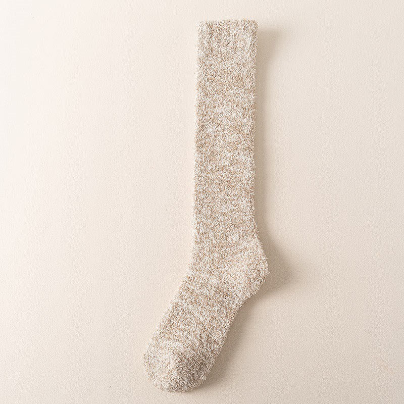 Thickening Knee High Socks(3 Pairs) - Khaki - EU39-45(US6-11) - image 9
