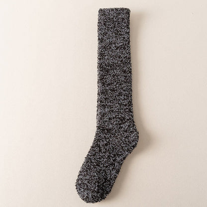 Plus Size Thickening Knee High Socks(3 Pairs) - Black - EU39-45(US6-11) - image 12