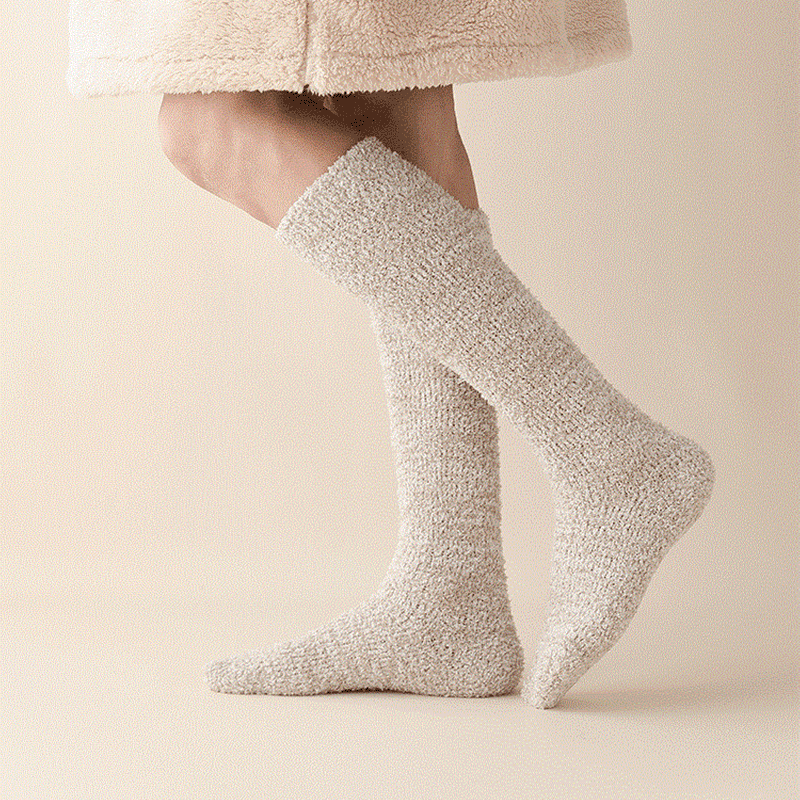 Plus Size Thickening Knee High Socks(3 Pairs) - image 1