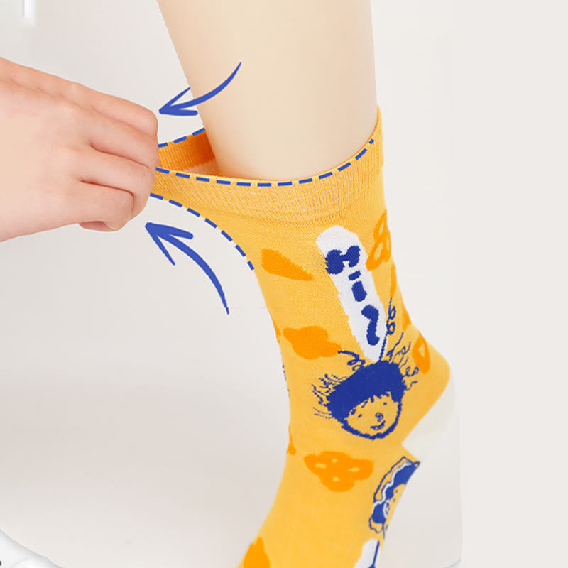 Funny Patterns Quarter Socks(5 Pairs) - image 2