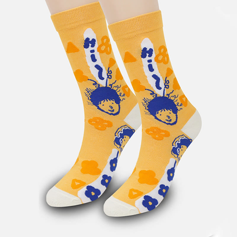 Funny Patterns Quarter Socks(5 Pairs) - image 6
