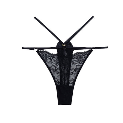 Sexy Hollow Low-Rise Lace Bowknot Thong(3 Packs)
