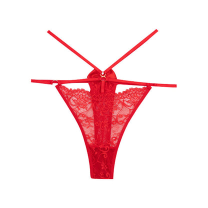 Sexy Hollow Low-Rise Lace Bowknot Thong(3 Packs)