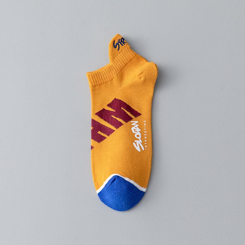 Letter Ankle Socks(5 Pairs) - Yellow - EU37-45(US4-11) - image 12