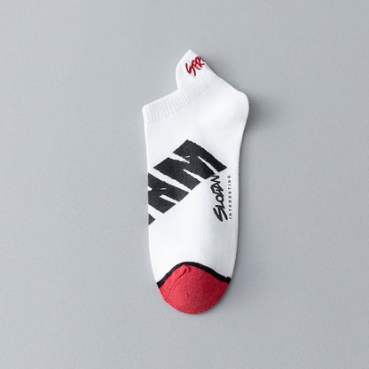Letter Ankle Socks(5 Pairs) - White - EU37-45(US4-11) - image 16