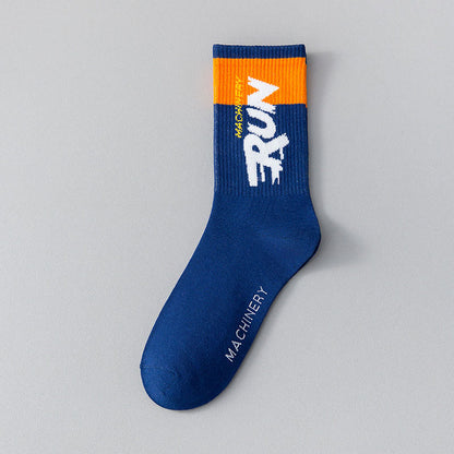 Run Letter Quarter Socks(7 Pairs) - Navy Blue - EU37-45(US4-11) - image 10