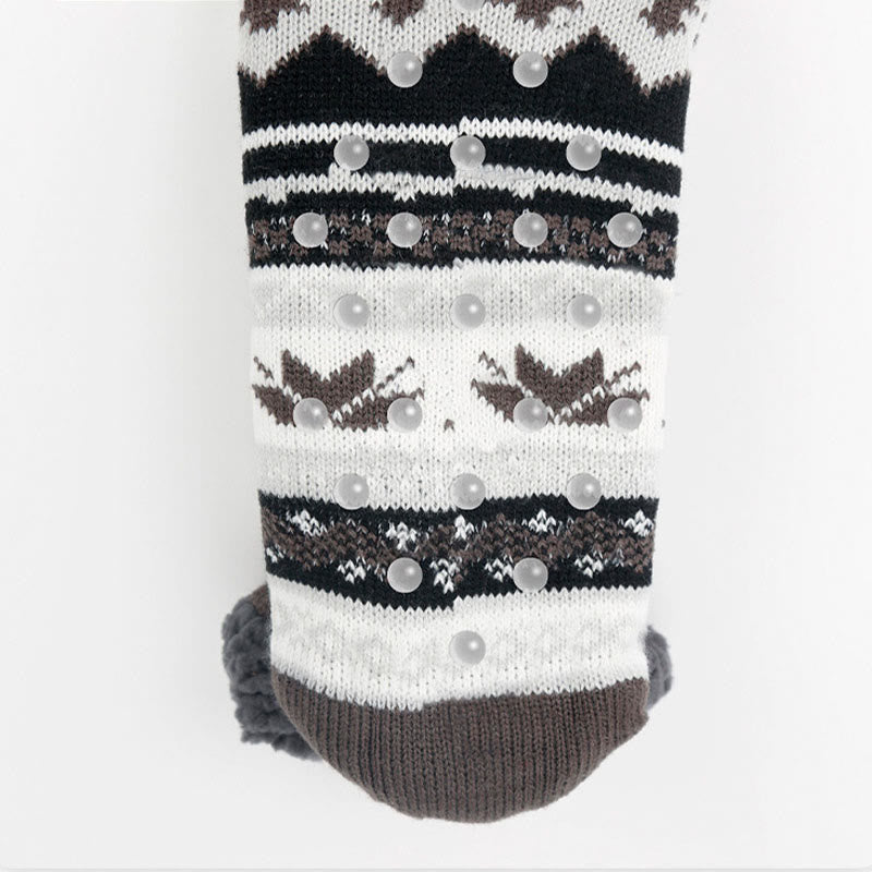 Plus Size Grid Rhombus Slipper Socks(2 Pairs) - image 7