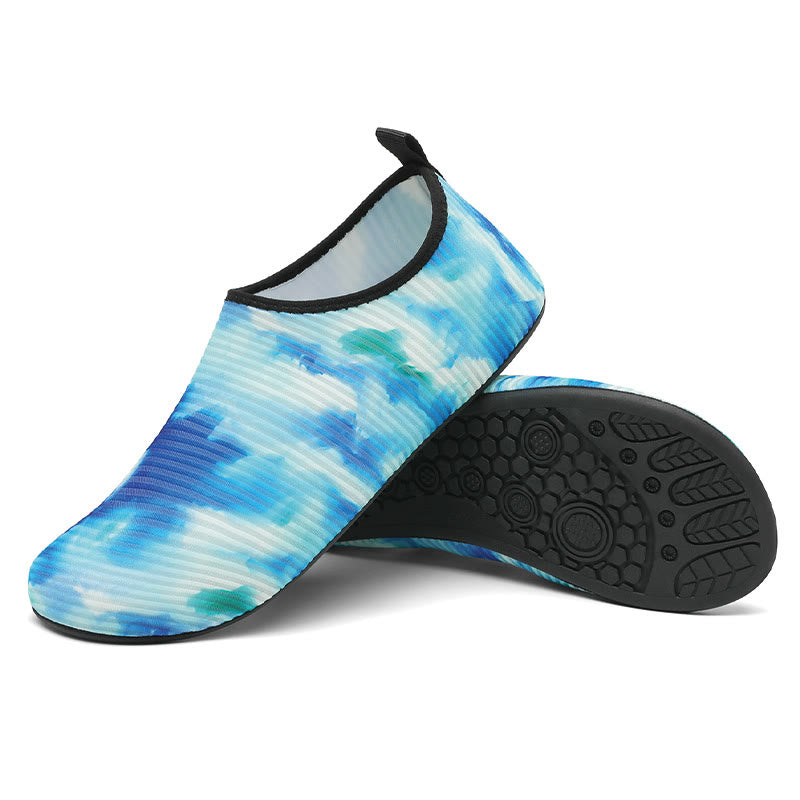 Plus Size Tie Dye Slippers - Blue - EU46-47(US12-12.5) - image 8