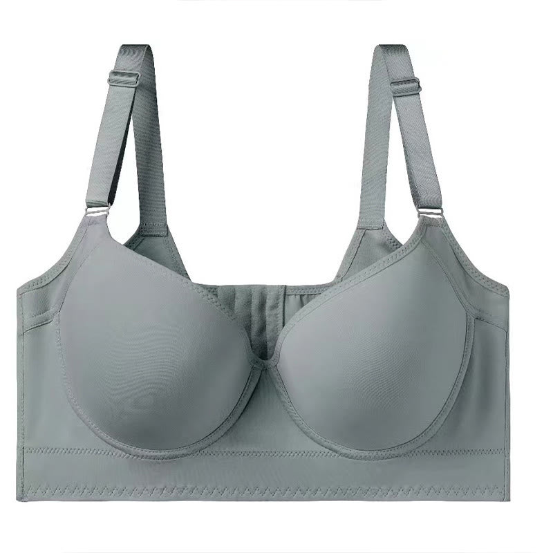 Deep V Grey Full Coverage Bras - Grey - 50 - F - image 5