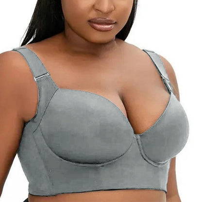 Deep V Grey Full Coverage Bras - image 3