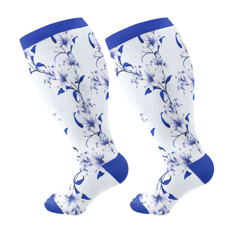 Plus Size Blossom Compression Socks(3 Pairs) - image 7