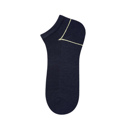Bamboo Fiber Ankle Socks(5 Pairs) - Navy Blue - EU39-44(US6-10) - image 3