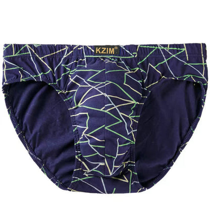 Men's Dragon Print Cotton Brief(3 Packs) - B-Royal Blue - 7XL - image 7