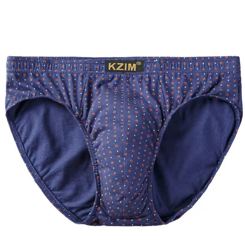 Men's Dragon Print Cotton Brief(3 Packs) - C-Royal Blue - 7XL - image 12