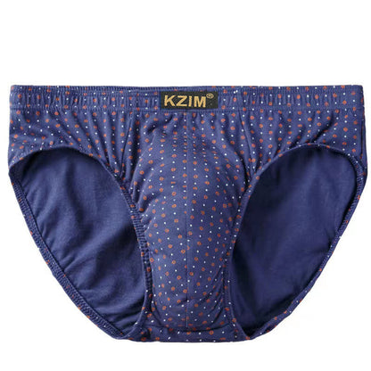 Men's Dragon Print Cotton Brief(3 Packs) - C-Royal Blue - 7XL - image 12