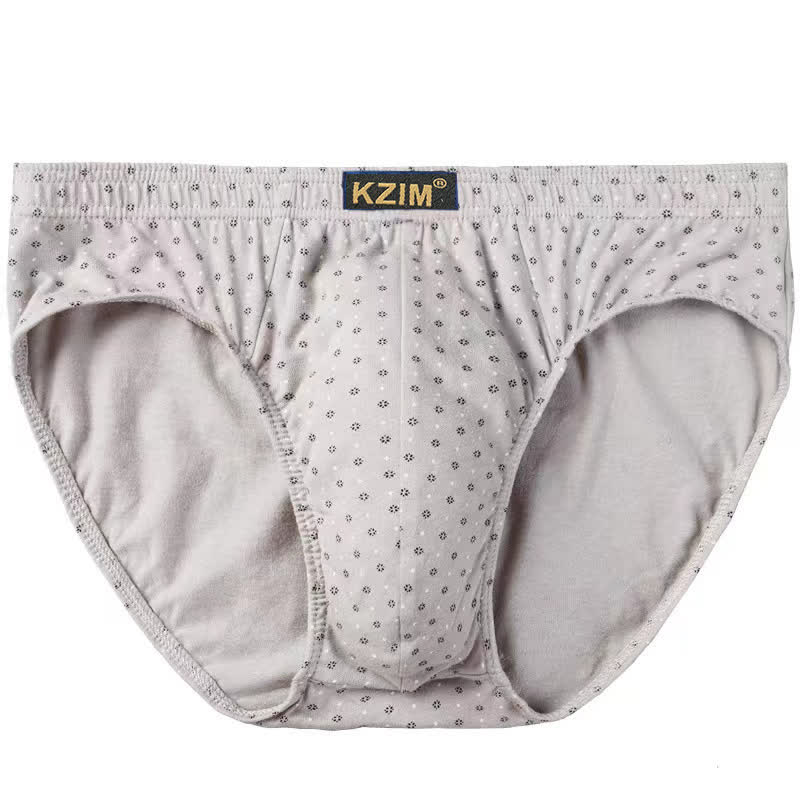 Men's Dragon Print Cotton Brief(3 Packs) - C-Grey - 7XL - image 11