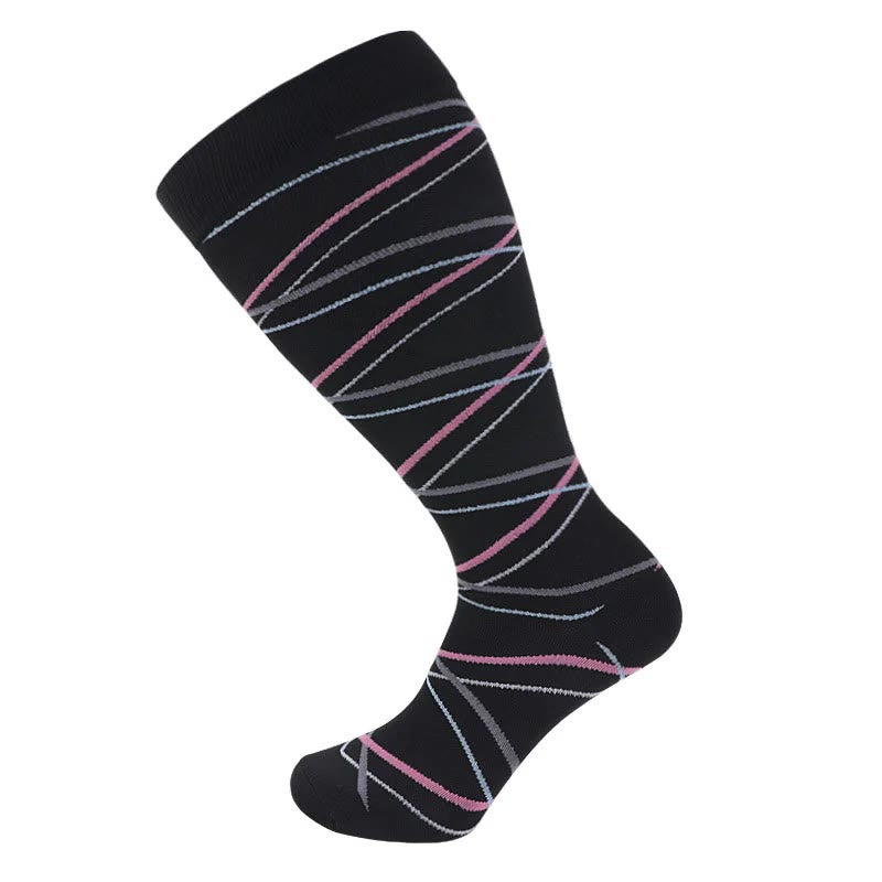 Plus Size Dog Footprints Pineapple Compression Socks 2XL-7XL(3 Pairs) - image 13