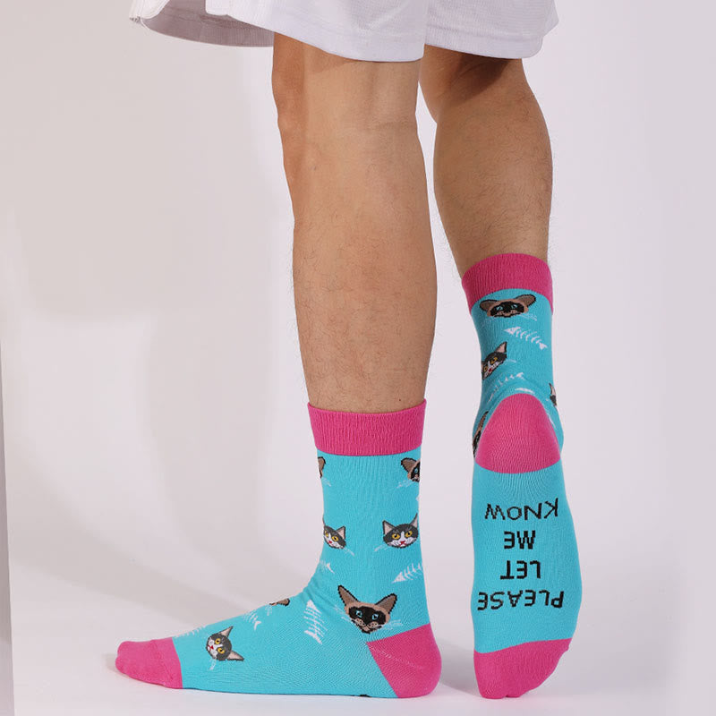 Plus Siz Cats Dogs Series Quarter Socks(4 Pairs) - image 2