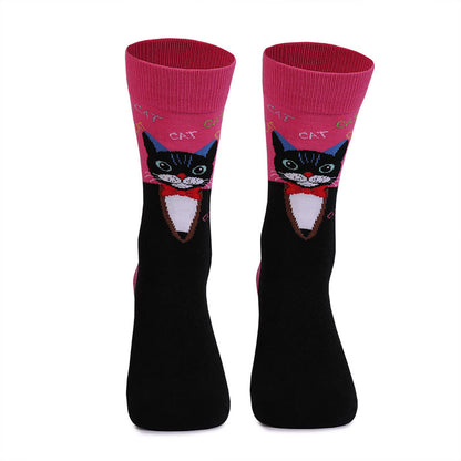Plus Siz Cats Dogs Series Quarter Socks(4 Pairs) - image 10