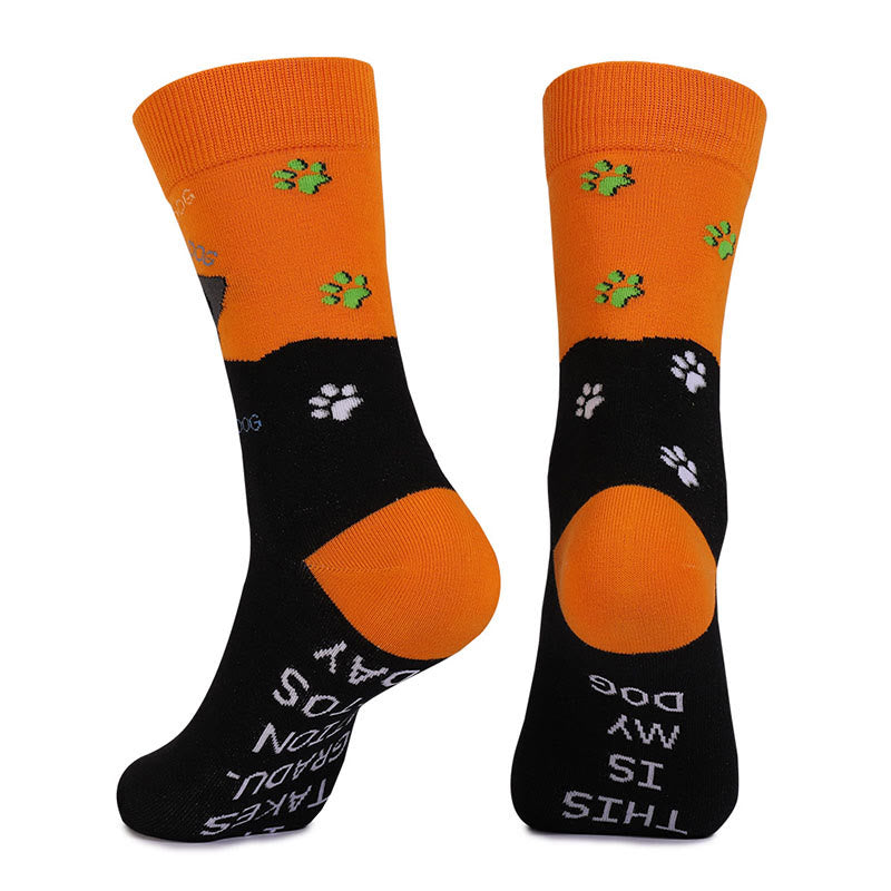 Plus Siz Cats Dogs Series Quarter Socks(4 Pairs) - image 8