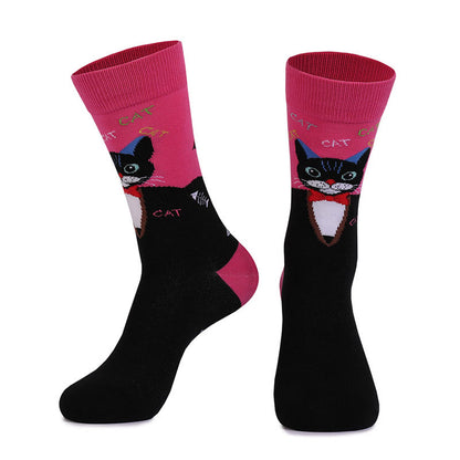 Plus Siz Cats Dogs Series Quarter Socks(4 Pairs) - image 11