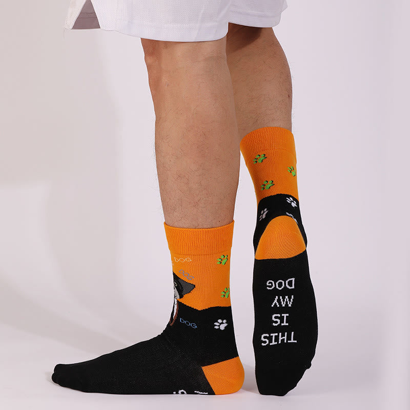 Plus Siz Cats Dogs Series Quarter Socks(4 Pairs) - image 3