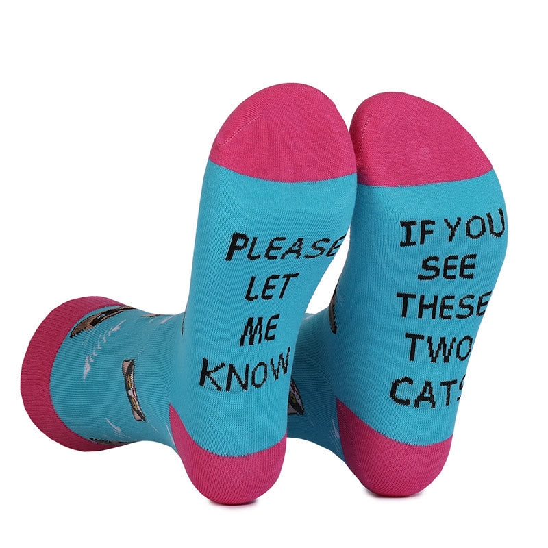 Plus Siz Cats Dogs Series Quarter Socks(4 Pairs) - image 15