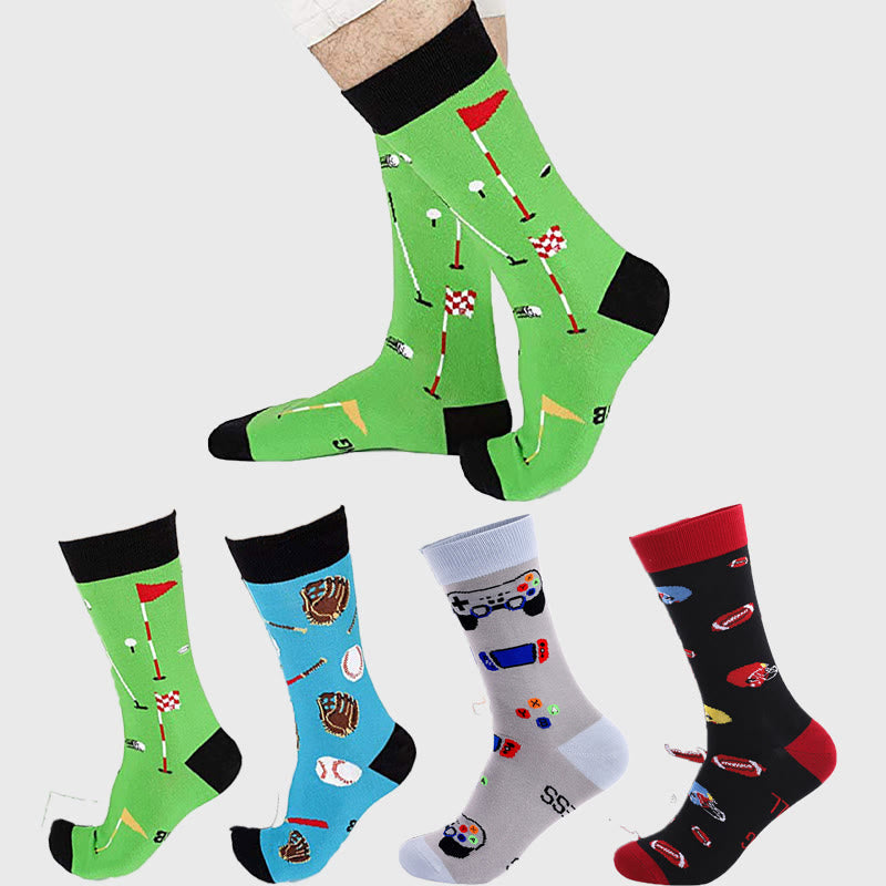 Golf Rugby Quarter Socks(4 Pairs) - Multicolor - EU44-49(US10-14) - image 0