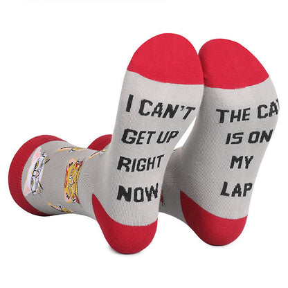 Plus Size Glasses Cat Quarter Socks(5 Pairs) - image 16