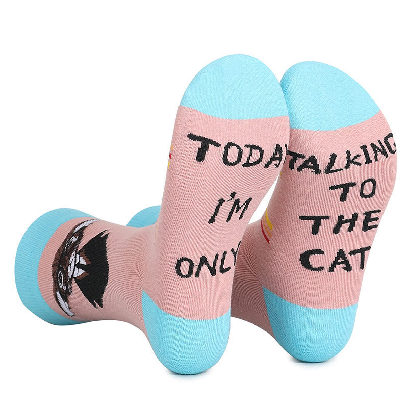 Plus Size Glasses Cat Quarter Socks(5 Pairs) - image 14