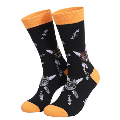 Plus Size Glasses Cat Quarter Socks(5 Pairs) - image 9