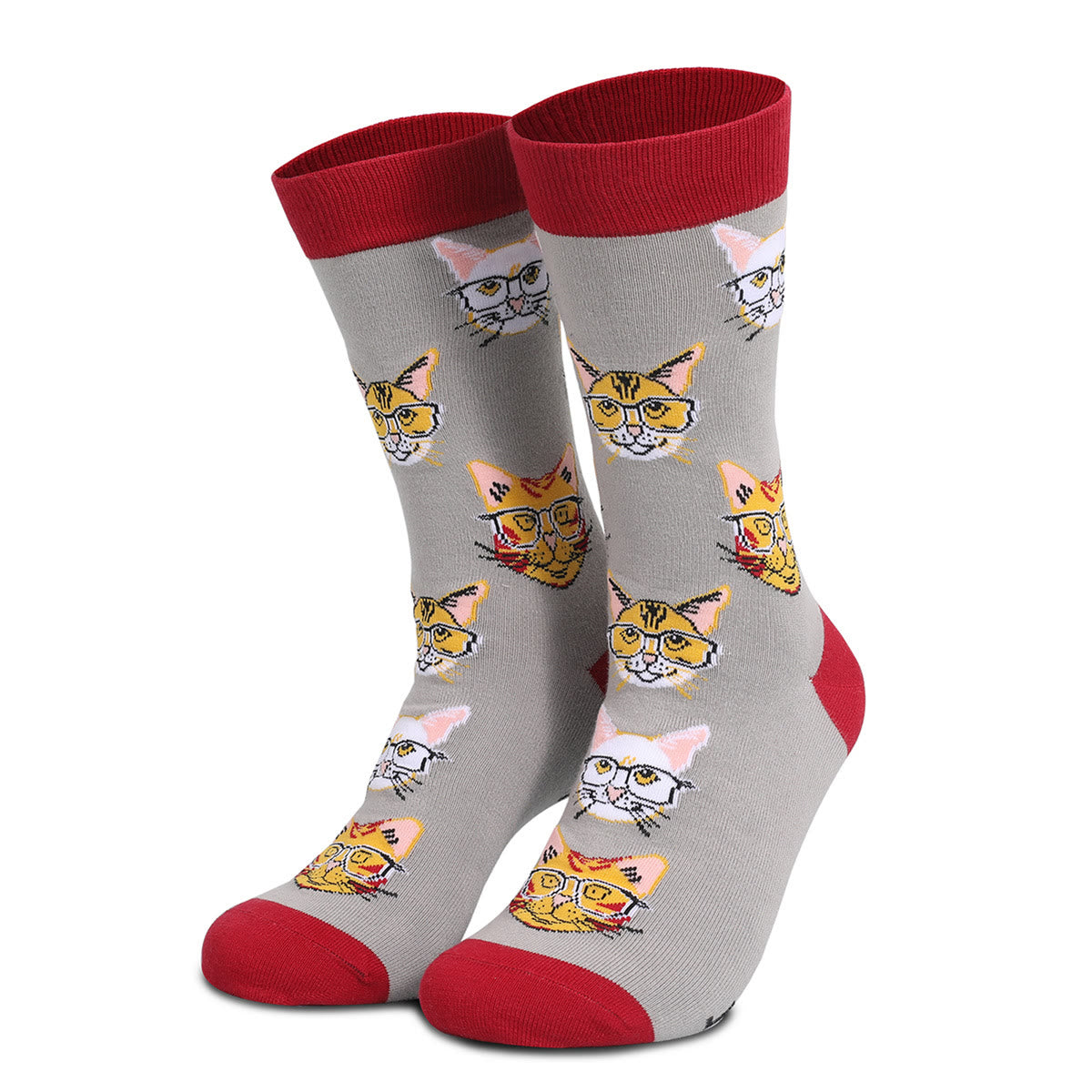 Plus Size Glasses Cat Quarter Socks(5 Pairs) - image 15