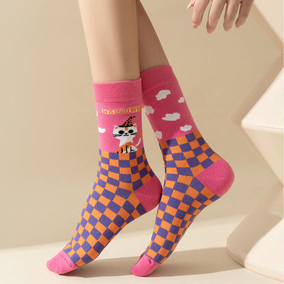Pink Cat Quarter Socks(3 Pairs) - image 6