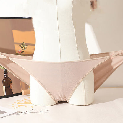 Low-rise Sexy Cotton Heart Hollow Out Brief(3 Packs) - image 2