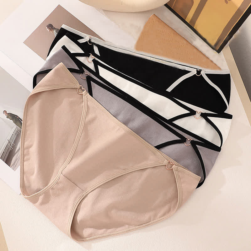 Low-rise Sexy Cotton Heart Hollow Out Brief(3 Packs) - image 0