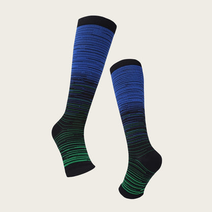 Plus Size Open Toe Line Compression Socks(3 Pairs) - image 5