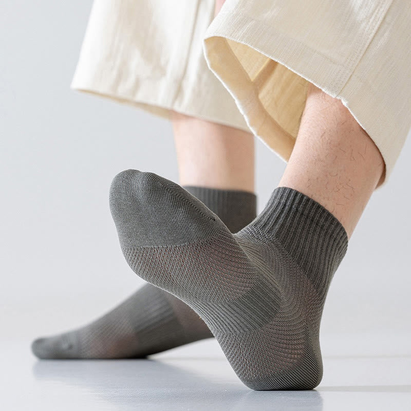 Summer Solid Color Ankle Socks(5 Pairs) - image 2