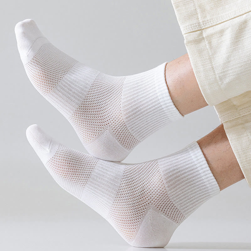 Summer Solid Color Ankle Socks(5 Pairs) - image 1