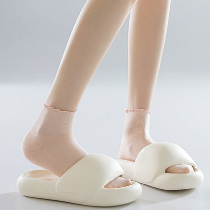 Laciness Solid Color Ankle Socks(10 Pairs) - image 7