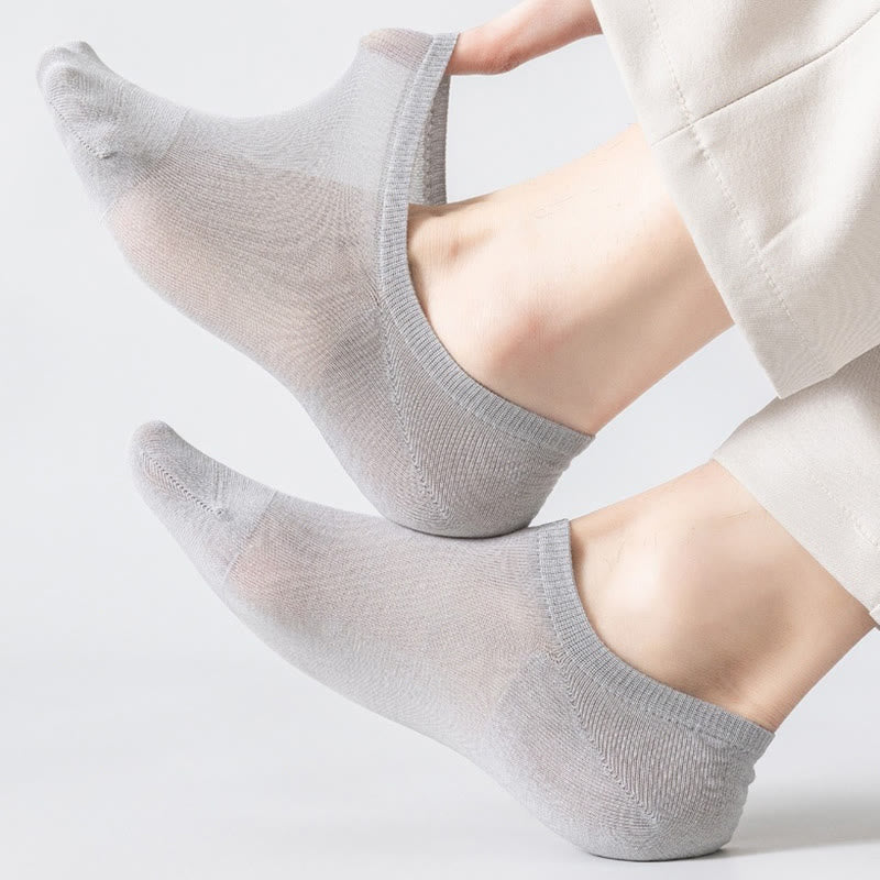 Mesh Soft Cotton No Show Socks(5 Pairs) - image 7