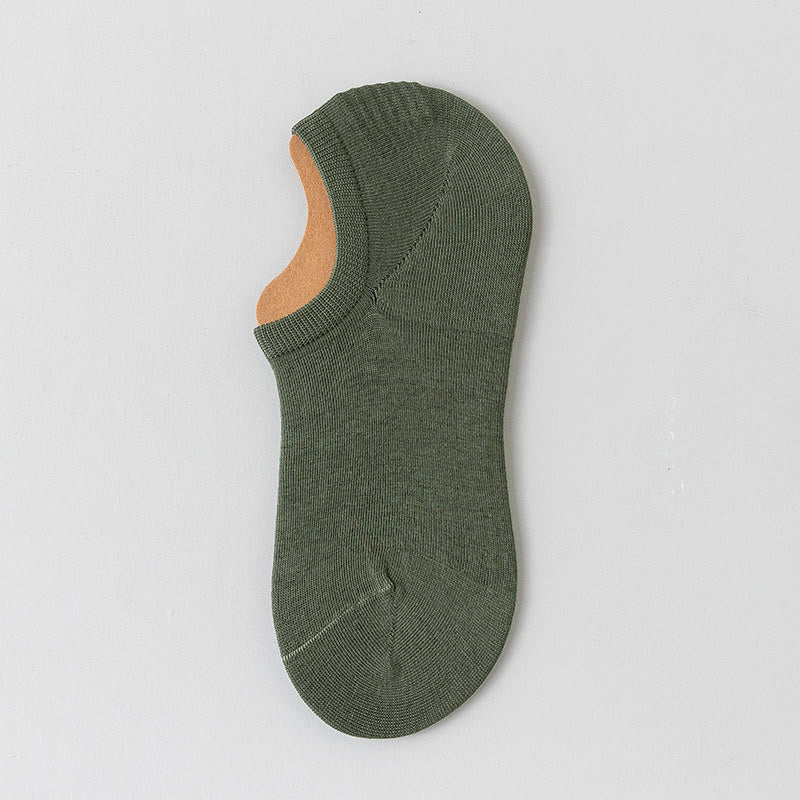 Mesh Soft Cotton No Show Socks(5 Pairs) - Army Green - EU39-45(US6-11) - image 14