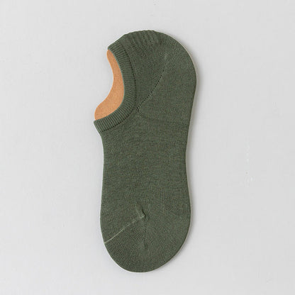Mesh Soft Cotton No Show Socks(5 Pairs) - Army Green - EU39-45(US6-11) - image 14
