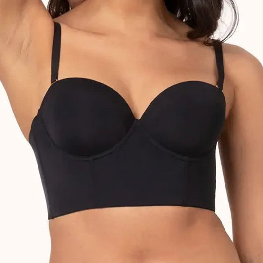 Strapless Convertible Backless Underwire Bra - Black - 46 - D - image 0
