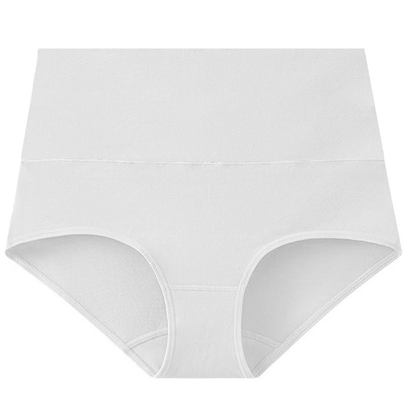 Solid Color Basic High Waist Brief(3 Packs) - White - 5XL - image 12